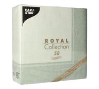 Serviettes Papstar ROYAL Collection Linum Jade Vert 40x40cm 50 Pièces