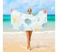 Serviettes Petit Oiseau Mignon Serviette De Sauna sans Sable Drap De Plage Facile À Entretenir Serviette De Plage pour Piscine Camping Natation 80X130CM