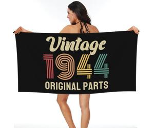 Serviettes Pièces d'origine Vintage De 1944 Drap De Bain Légère Drap De Plage Séchage Rapide Serviette De Sauna pour Natation Sport Voyage 80X130CM