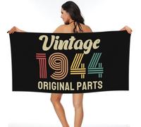 Serviettes Pièces d'origine Vintage De 1944 Serviette De Sauna Facile À Entretenir Drap De Plage Séchage Rapide Serviette De Plage pour Camping Natation Voyage 80X130CM