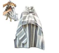 Serviettes pour animaux de compagnie,Peignoir pour animaux de compagnie - Couverture absorbante en microfibre rayée pour salle de bain chiot maison après la baignade