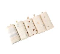 Serviettes pour le visage des nourrissons Serviettes de bain polyvalentes en tissu imprimé 23x23cm Bavoirs carrés pour garçons et filles 5 pièces d ' essuyage pour la bouche