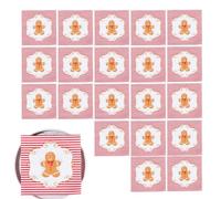 Serviettes pour les invités de Noël, serviettes pour le dîner de Noël - Serviettes décoratives avec petit homme en pain - Serviette pour le dîner des vacances d'hiver avec des dessins animés