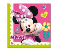 Serviettes - PROCOS - 20 Serviettes Minnie Bow - 33x33 cm - Rose - Fuchsia - Enfant