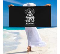 Serviettes Pyramide Illuminati Ne Faites Confiance À Personne Drap De Bain Légère Serviette De Plage Séchage Rapide Drap De Plage pour Natation Piscine Voyage 80X130CM
