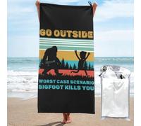 Serviettes Sortez. Pire Scénario : Bigfoot Vous Tue. Serviette De Sauna sans Sable Drap De Plage Séchage Rapide Serviette De Plage pour Voyage Piscine Natation 70X140Cm