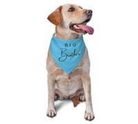 Serviettes Triangle pour Animaux 30X70Cm Annonce De Grossesse Big Brother (Bleu Mer) Chiens Bandana Foulards Unique Style Bandana Chien Chats pour Animal De Compagnie