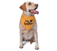Serviettes Triangle pour Animaux 30X70Cm Annonce De Révélation du Sexe De Big Brother (Curcuma) Triangle Élégantes De Chien Unique Style Bandana Chien Chats pour Animal De Compagnie