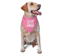Serviettes Triangle pour Animaux 30X70Cm C'est Le Jour De Mon Adoption ! Bavoir Bandana Triangulaire Chiens Ajustable Triangle Élégantes De Chien pour Animal De Compagnie