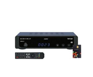 SERVIMAT Récepteur TV satellite HD + Carte d'accès TNTSAT V6 Astra 19.2E