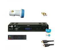 SERVIMAT SIRIUS III RÉCEPTEUR TV SATELLITE HD + CARTE FRANSAT PC6 + CÂBLE HDMI + LNB SINGLE
