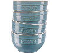 serving Bols de cuisine en céramique turquoise 0,7 L 4 pieces