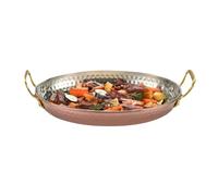 Serving Plate - 304 Stainless Oval | 18cm Heat Resistant Gold Tray