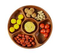 Serving Tray 5-Compartment | Festive Decorative Platter With 5 Compartments, Ideal For Snacks, Charcuterie, Desserts, Candy, Appetizers, Breakfast, Fruit, Kitchen, Dining Room, Living Room, Picnics, B