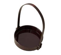 Serving Tray Food Japanese Sushi Plate with Handle Dessert Plate for Home Restaurant Food Display Tray Round 10.7cmx11.8cmx22.5cm