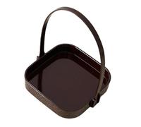 Serving Tray Food Japanese Sushi Plate with Handle Dessert Plate for Home Restaurant Food Display Tray Rectangular 12.5cmx13.5cmx22.5cm