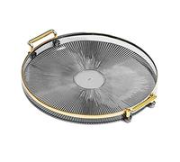 Serving Tray with Handles Platters for Party Dressing Room Kitchen Decoration Storage Gray 27cm