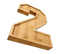 Serving Tray - Wooden Number Large Serveware | Cheese Board Food Serving Platter | for Cheese Snack Candy Chocolate Cake Dessert Home Bar Birthday Party Holiday, Durable Reusable Wood Tray