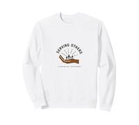 Servir Les Autres : Inspirer la Compassion pour l'humanité Sweatshirt, Unisexe pour Adultes, Blanc, S