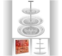 Secret de Gourmet – Serviteur à 3 étages « Renaissance » 33 cm Transparent