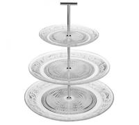 Serviteur à 3 Étages ""Renaissance"" 33cm Transparent