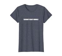 Serviteur au cœur Humble T-Shirt, Femme, Bleu Chiné, XL