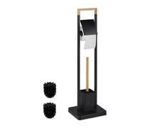 Serviteur Brosse WC Dérouleur papier Ensemble Toilettes bois Accessoire