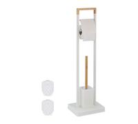 Serviteur Brosse WC Dérouleur papier Ensemble Toilettes bois Accessoire