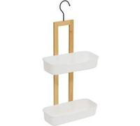 Etagère de douche Natureo 2 niveaux bois et blanc - 5 five simply smart