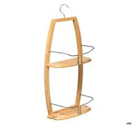 Serviteur de douche 2 niveaux métal bambou