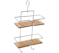 Serviteur de douche MSV - Chromé et bambou