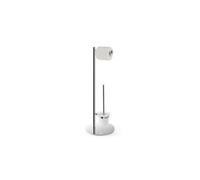 Serviteur de toilettes OMEGA en chrome, bol en verre