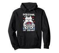 Serviteur Personnel pour Chat - Drôle de Chat, Maman, Papa, Amoureux des Chatons Sweat à Capuche