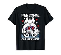 Serviteur Personnel pour Chat - Drôle de Chat, Maman, Papa, Amoureux des Chatons T-Shirt