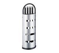 Relaxdays Serviteur de cheminée, 5 pièces, ustensiles cheminée avec tisonnier, pelle, balayette, pince & support, noir