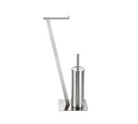 Serviteur WC - WENKO - Lirio - Acier inox - 2en1 - 15x68 5x30 cm