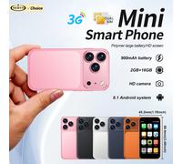 SERVO 18SE MINI Smartphone Android Mini 3G WCDMA 2 Go de RAM 16 Go de ROM Wi-Fi Hotspot GPS 3,0" Écran tactile Petits smartphones intelligents 2 SIM en veille blue N 16GB TF card