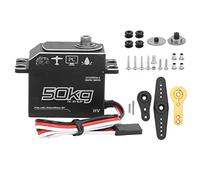 Servo 50KG, pratique à utiliser un servo à engrenages en acier inoxydable à couple fort, pour bateau RC 1/10 1/8 voiture RC