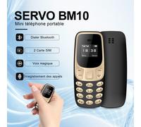SERVO BM10 Mini téléphone portable 2 carte SIM Bluetooth écouteur changeur de voix dialeur enregistrement sonore petit téléphone portable Rouge