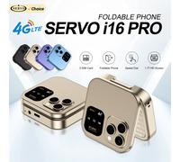 SERVO I16 Pro 4G LTE Mini Téléphone Mobile à Clapet Double SIM en Mode Veille Enregistrement d'Appels Numérotation Rapide Radio FM Liste Noire Petits Téléphones Pliables Purple