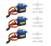 Servo moteur 9G SG90 Servo pour Arduino, mini servos pour projets radiocommandés, bras robot, hélicoptères, bateaux et véhicules avec câble, angle de contrôle 180°, bleu