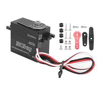 Servo Numérique Waterproof 30KG, Engrenages Métalliques Complets, Noir - Haute Durabilité, Couple Élevé Brushless, RC Voiture Bateau 1/10