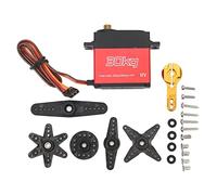 Servo RC 30 kg - Rotation à 270 ° - Engrenage métallique de haute précision - Servo de direction RC avec bras servo en métal 25T pour voiture RC 1/8 1/10 1/12