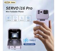 SERVO-Téléphone portable i16 Pro Flip nights, EpiCards pour touristes, écran 1.77 ", numérotation rapide, voix magique, liste noire, mini boîte, téléphone portable, prise jack 3.5mm Violet