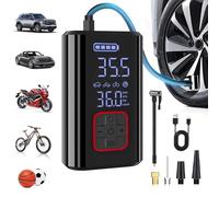 SERVOMASTER Compresseur à Air Portatif, 150PSI Gonfleur Pneus Voiture sans Fil, Mini Compresseur, Accessoire Voiture pour Voitures Moto Bicyclette Boule