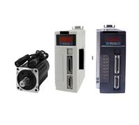 Servomoteur 80ST-M04025 220V 1000W AC servomoteur 4N.m 2500 tr/min 1KW monophasé entraînement ca aimant Permanent AASD-20A pilote assorti(WhiteWith brake)