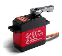 Servomoteur à commande numérique DS3218 pour véhicules radiocommandés, étanche, avec partie supérieure en aluminium, pour essieu unique, roue dentée en métal, 20 kg (angle de contrôle : 180)