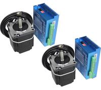 Servomoteur de régulation fermé Nema23, couple de maintien de 2Nm, courant / phase de 4,2A, sélection de 16 micro-pas, 2 kits