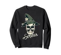 Servus Dialecte - Tête de Mort avec Edelweiss - Wanderer Bayern Sweatshirt