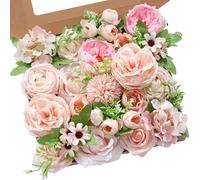 Serwalin Fleurs artificielles roses en soie pour bouquets de mariage, centres de table, décoration de printemps, fête, fête prénatale